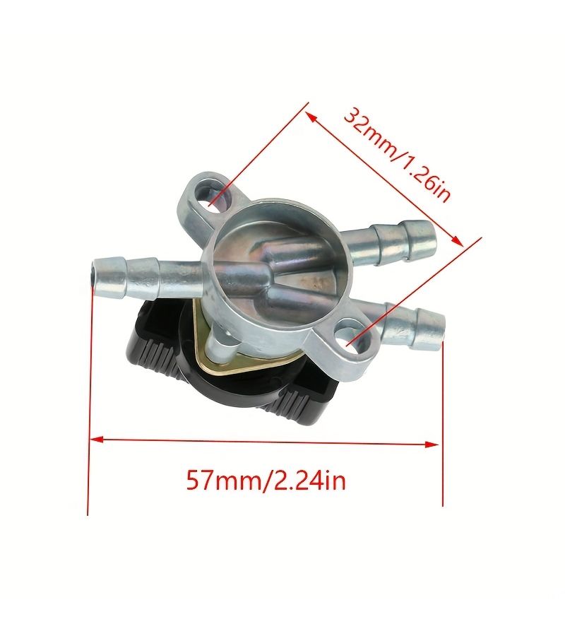 Black 3 Way Fuel Tank Valve For E-Ton Lightning 50 40Cc 50Cc 90Cc ATV Dirt Bike - Image 3