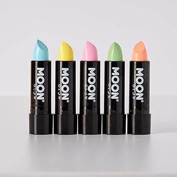 Moon Glow Neon UV Lipstick by Moon Glow Pastel set of 5 colours Bright Neon Coloured Lipstick Glows under UV - Image 3