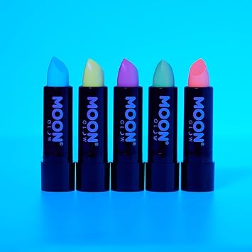 Moon Glow Neon UV Lipstick by Moon Glow Pastel set of 5 colours Bright Neon Coloured Lipstick Glows under UV - Image 4