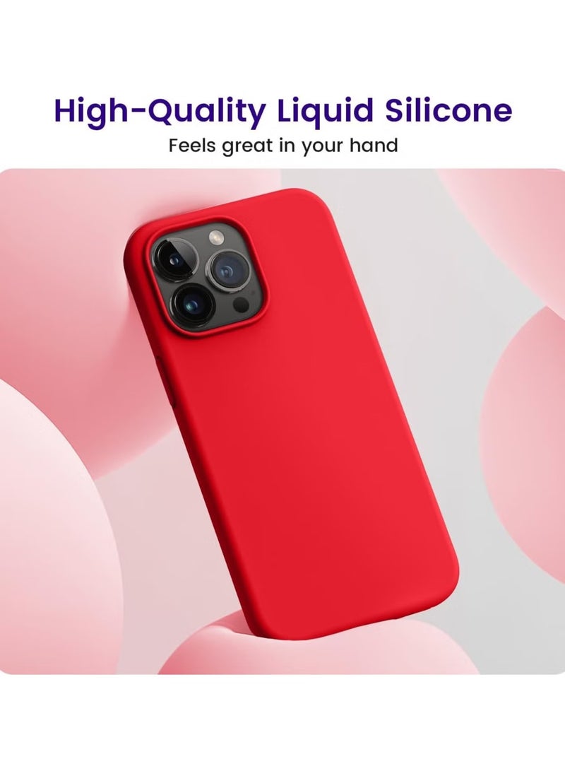 DUSALA iPhone 15 Pro Max Case, Liquid Silicone Phone Case for iPhone 15 Pro Max 6.7 Inch, Colorful Silky-Soft Protective Cover
(Red) - Image 5