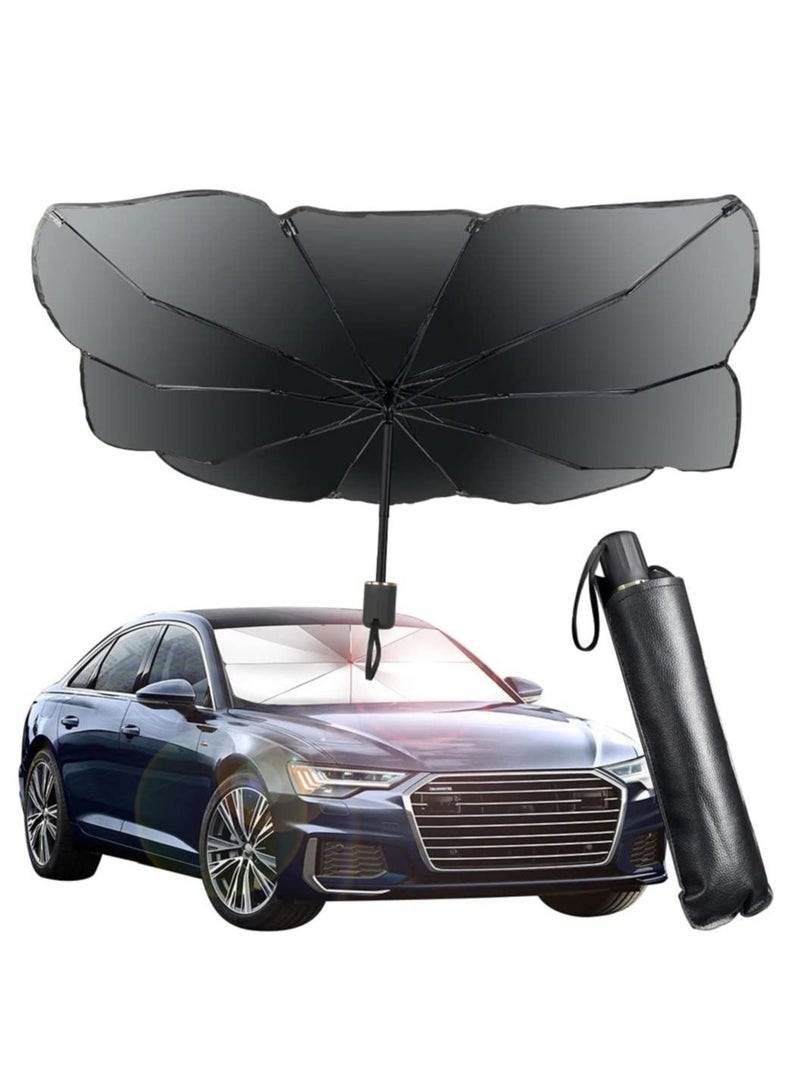 ELTRAZONE Car Sun Shade Windshield Front Windshield Reflective Sunshade for Vehicle Blocks UV Ray, Foldable Cover Visor Umbrella, Automotive Ray Protection Block Parasol, Keep Your Vehicle Cool(31''x53inch'') - Image 1