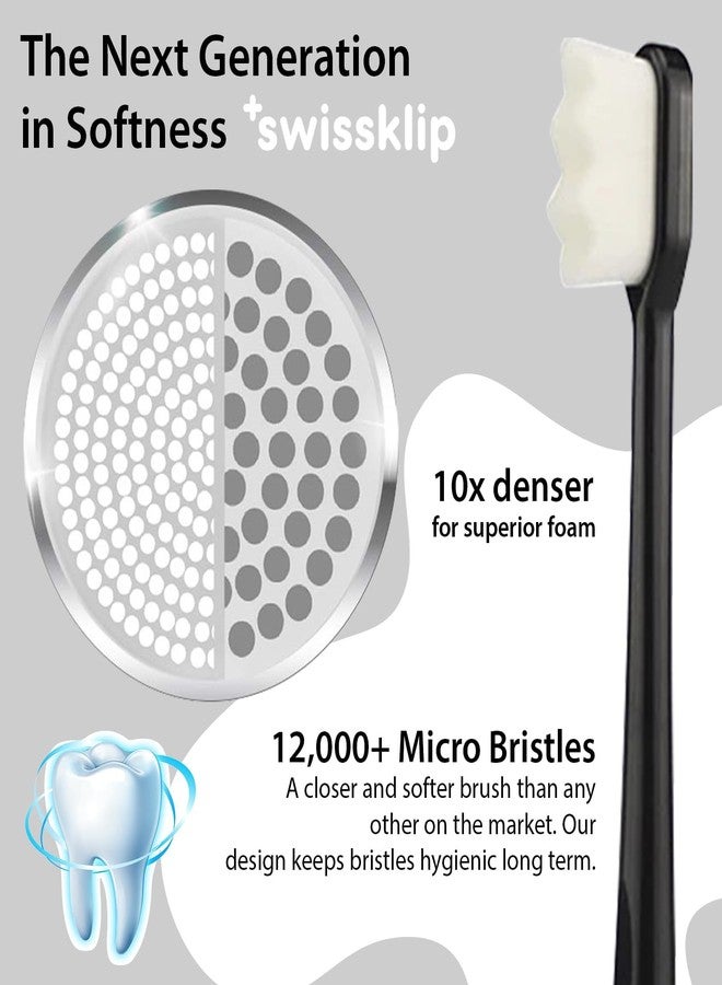 Swissklip Extra Soft Toothbrush for Sensitive Gums & Teeth I Nano Toothbrush with 12000+ Micro, Nano Bristles I Advanced Tooth Cleaning Solution I Suitable for All Age Group (1) - Image 2