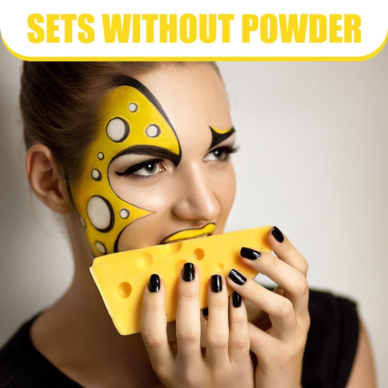 BOBISUKA Yellow Face Body Paint, Water Based Face Painting for Art Theater Halloween Party Cosplay Clown SFX Makeup for Women Adults, Non-Toxic Washable - Image 5