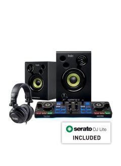 Hercules DJ Hercules DJ Starter Kit | Starlight USB DJ Controller with Serato DJ Lite Software, 15-Watt Monitor Speakers, and Sound-Isolating Headphones  - Image 1