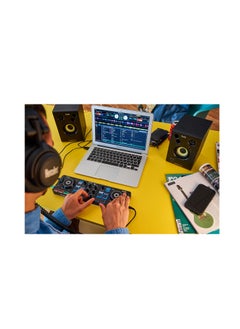 Hercules DJ Hercules DJ Starter Kit | Starlight USB DJ Controller with Serato DJ Lite Software, 15-Watt Monitor Speakers, and Sound-Isolating Headphones  - Image 3
