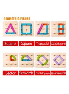 kizh Wooden Letter And Number Construction Activity Set Educational Preschool Toys Shape Color Recognition Pegboard Sorter Set Board Blocks Stack Sort For Toddler Kids Boys Girls Toy  - Image 3