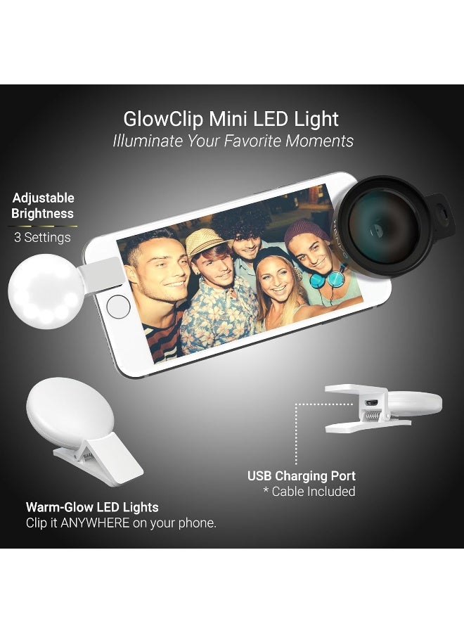 Xenvo Pro Lens Kit for iPhone, Samsung, Pixel, Macro and Wide Angle Lens with LED Light and Travel Case - Image 3