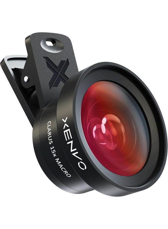 Xenvo Pro Lens Kit for iPhone, Samsung, Pixel, Macro and Wide Angle Lens with LED Light and Travel Case - Image 1