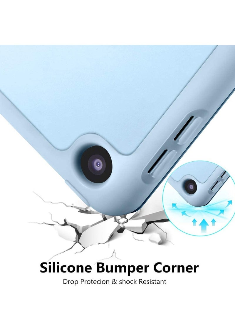 ELTRAZONE Case for iPad 8th Generation/iPad 10.2 Case 2020, Smart Folio Soft TPU Protective Case Cover with Apple Pencil Holder for iPad 8th/7th Gen, Auto Sleep/Wake, Full Body Protection - Sky Blue - Image 5