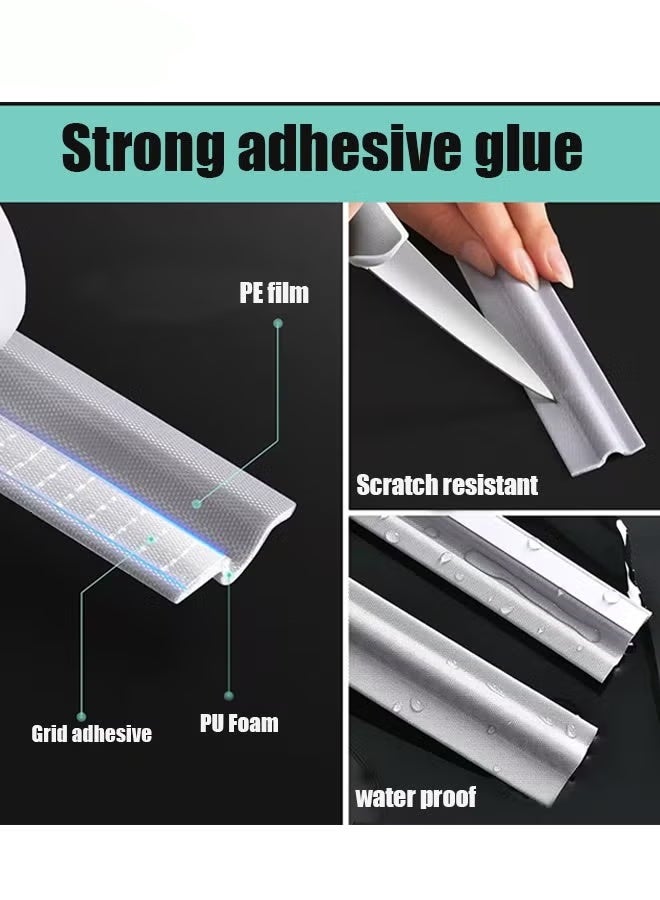 Berma Baby عوازل النوافذ ذاتية اللصق، عازلة للصوت والرياح والحشرات، عوازل أبواب من قماش النايلون الرغوي، شرائط مقاومة للعوامل الجوية للنوافذ المنزلقة، شرائط عزل حراري وعزل صوتي ذاتية اللصق للأبواب والنوافذ - Image 2