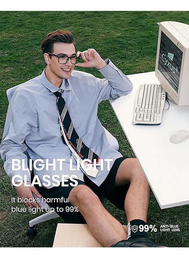Blue Light Glasses for Men Women Reduce Eye Strain UV Blocking for Computer Screen - Image 4