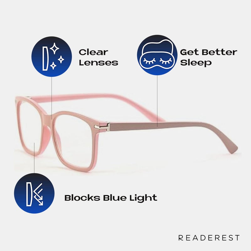 Readerest Blue Light Blocking Glasses â€“ Thin Reflective Lens, Anti-Glare Computer Eyeglasses, UV Protection, Eye Strain Relief - Image 2
