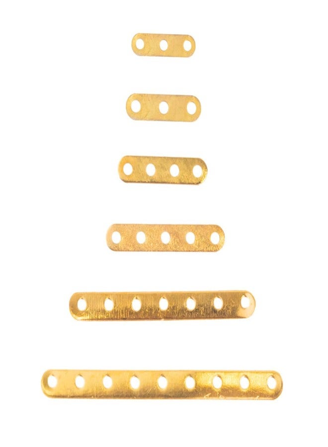 Satra Traders Jewelry Finding Hole Patti Connector Gold Plated Multi Strand Connector, Space Bar Separator Jewelry Making Supply | 100g (13 Hole) - Image 1