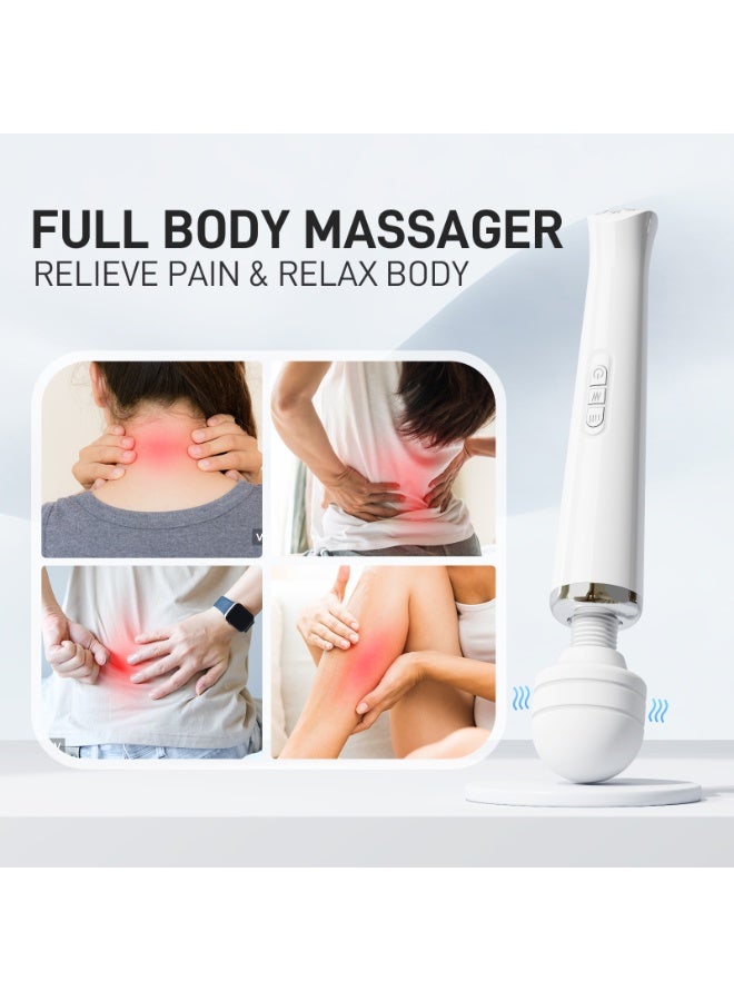 Handheld Body Massager, Deep Tissue Body Massage Gun for Sports Recovery, Back Shoulder Neck Relaxation White - Image 2