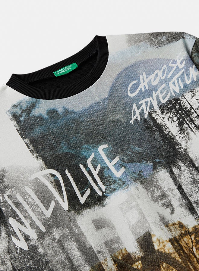 Benetton Boys Sweatshirt with print - Image 2