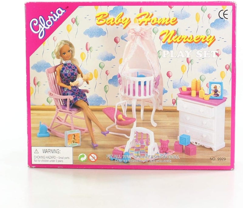 Gloria Dollhouse Furniture  Baby Home Nursery Playset - Image 1