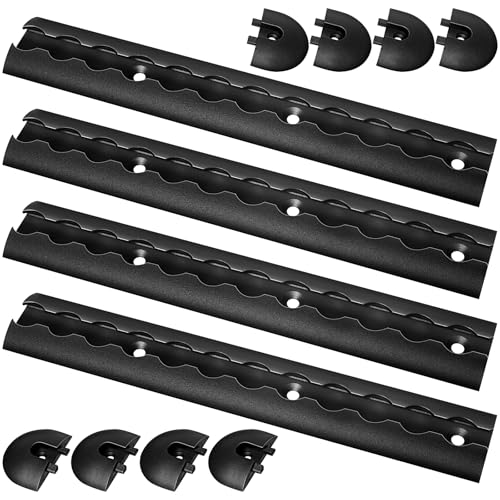 PALOZO Aluminum L Track, 12 inch L Track Rail with 8 End Caps for Securing Motorcycles, ATVs, Dirt Bikes, Utility Tractors, and More, Use On Pickup Trucks, Vans, Or Enclosed Trailers, Pack of 4 - Image 1