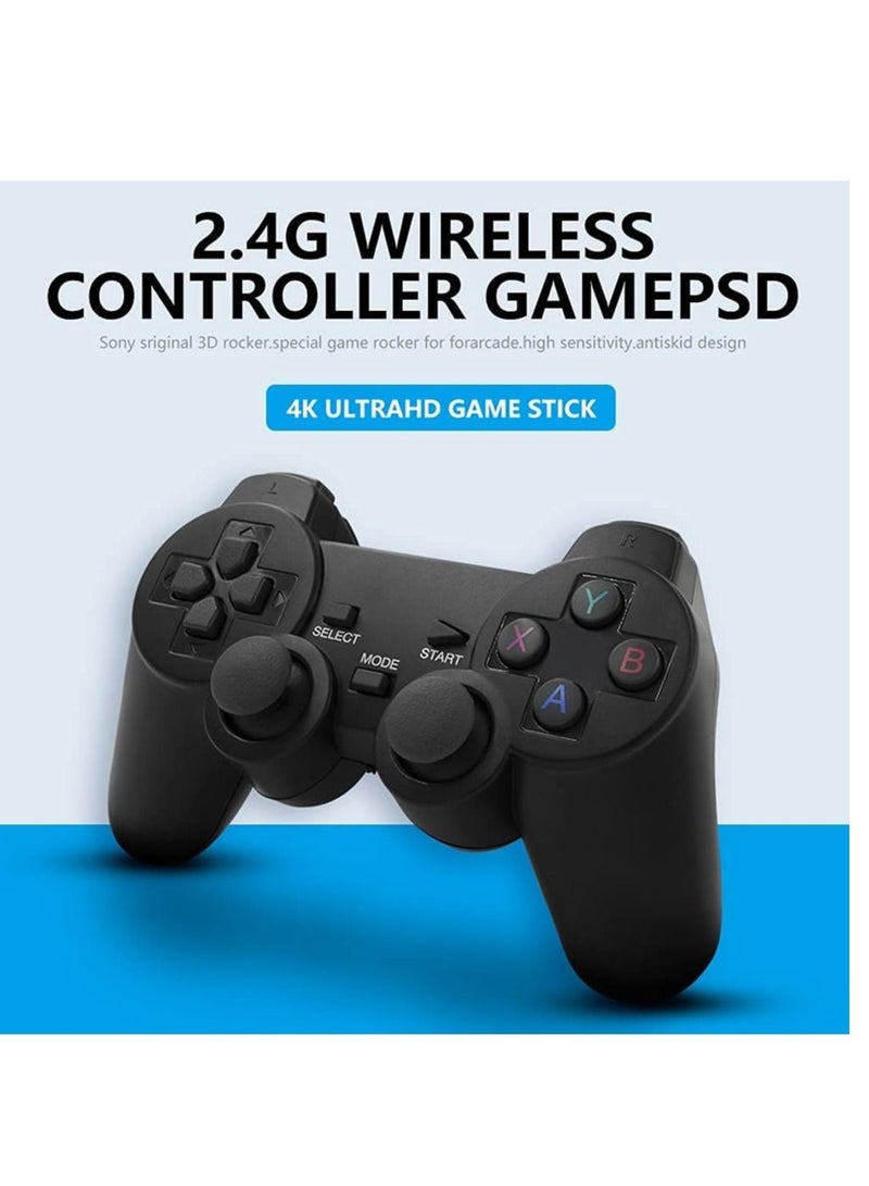 4K game console with dual 2.4G wireless controllers, plug-and-play video game stick, built-in 3,500 games, 9 classic emulators, high-definition HDMI output for TV  - Image 4