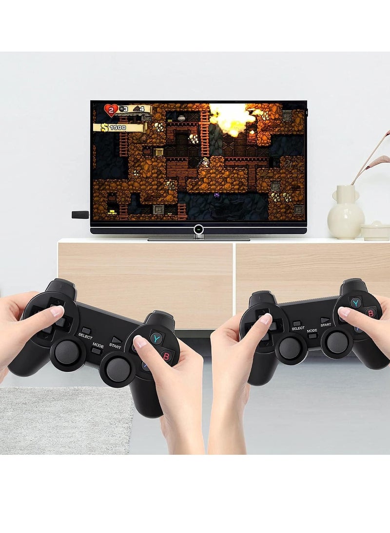 4K game console with dual 2.4G wireless controllers, plug-and-play video game stick, built-in 3,500 games, 9 classic emulators, high-definition HDMI output for TV  - Image 3