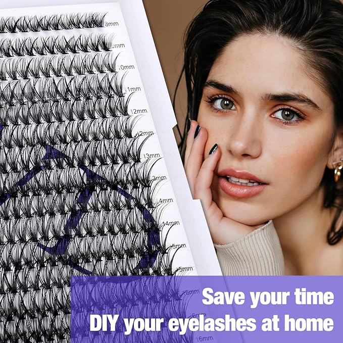 Individual Lashes Cluster Lashes Extension D Curl 007mm 30D40D Mixed 1216mm Lash Clusters Wide Stem Individual Eyelashes Clusters DIY Eyelashes Extensions30D40D007DMIX1216