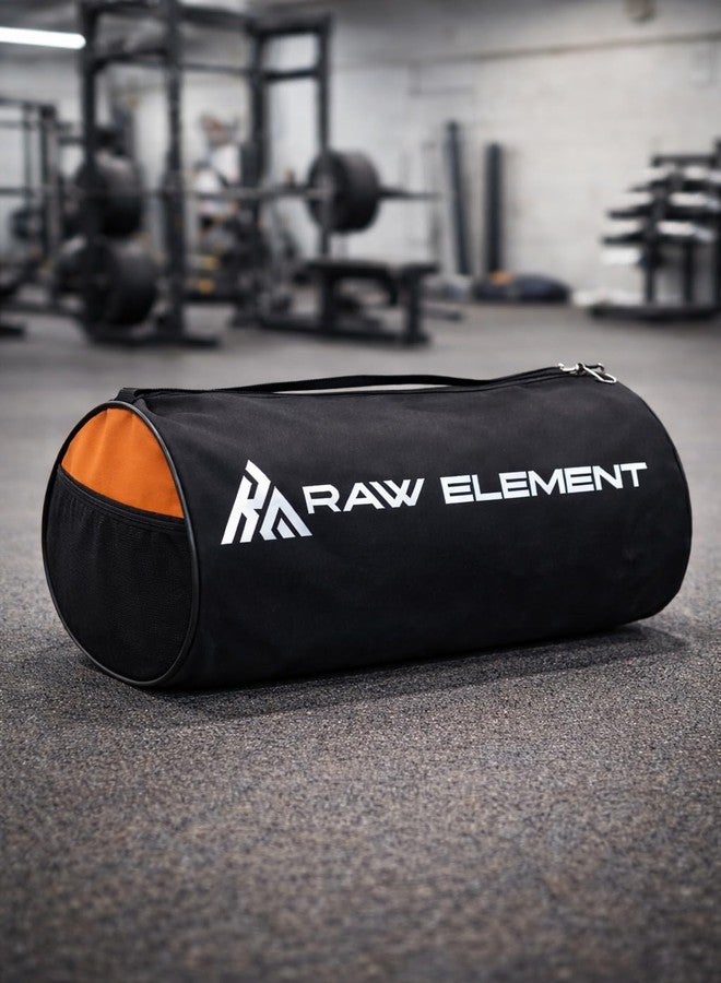RAW ELEMENT 20L Unisex Waterproof Gym & Travel Duffel Bag with Adjustable Strap, Side Handle, Spacious, Lightweight & Easy Carry (Orange) - Image 4