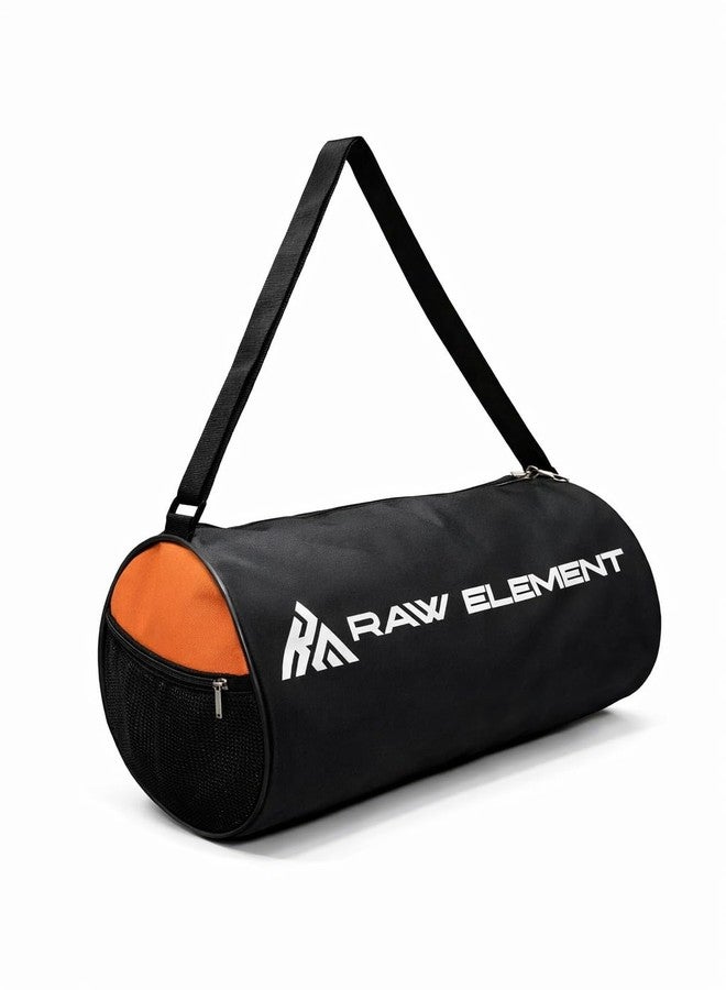 RAW ELEMENT 20L Unisex Waterproof Gym & Travel Duffel Bag with Adjustable Strap, Side Handle, Spacious, Lightweight & Easy Carry (Orange) - Image 1