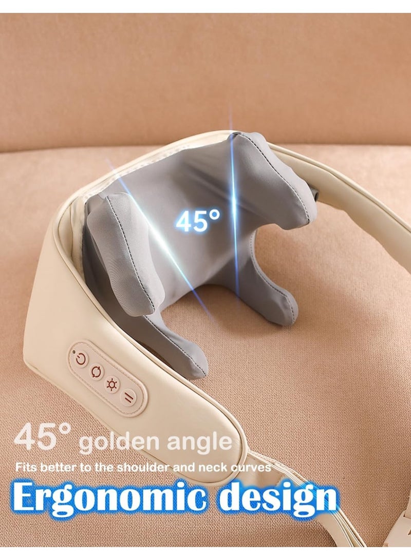جهاز تدليك كهربائي للرقبة والظهر مع حرارة – مساج عميق لتخفيف آلام العضلات للمنزل والمكتب والسيارة - Image 5