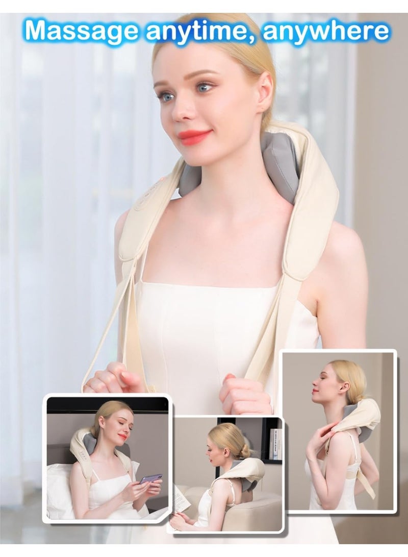 جهاز تدليك كهربائي للرقبة والظهر مع حرارة – مساج عميق لتخفيف آلام العضلات للمنزل والمكتب والسيارة - Image 3