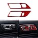 PJFUS Real Red Carbon Fiber Car Inner Door Pull Handle Panel AntiScratch Cover Decoration Sticker Auto Interior Trim Compatible with Ford Mustang 2015 2016 2017 2018 2019 2020 AccessoriesType B - Image 2