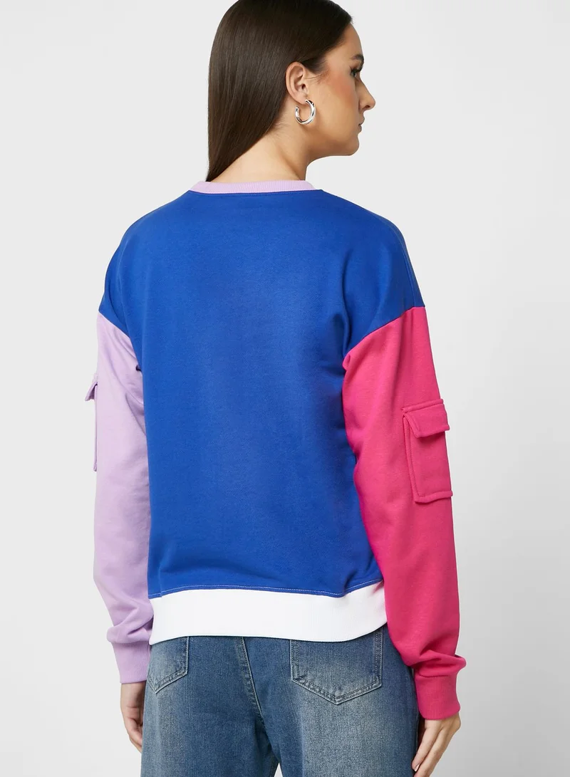 Ginger Colorblock Sweatshirt With Pockets