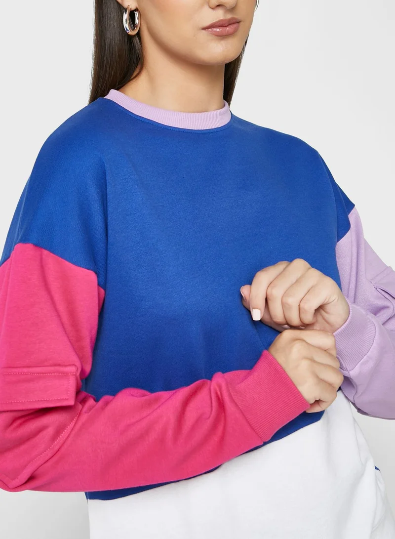 Ginger Colorblock Sweatshirt With Pockets