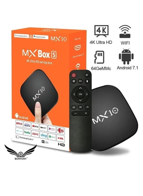 TV Box Set RK3318 Rockchip Quad Core Dual Wifi Android 12 MX10 TV Box 4K HD Player Solid Set Top Box 4k 4.0