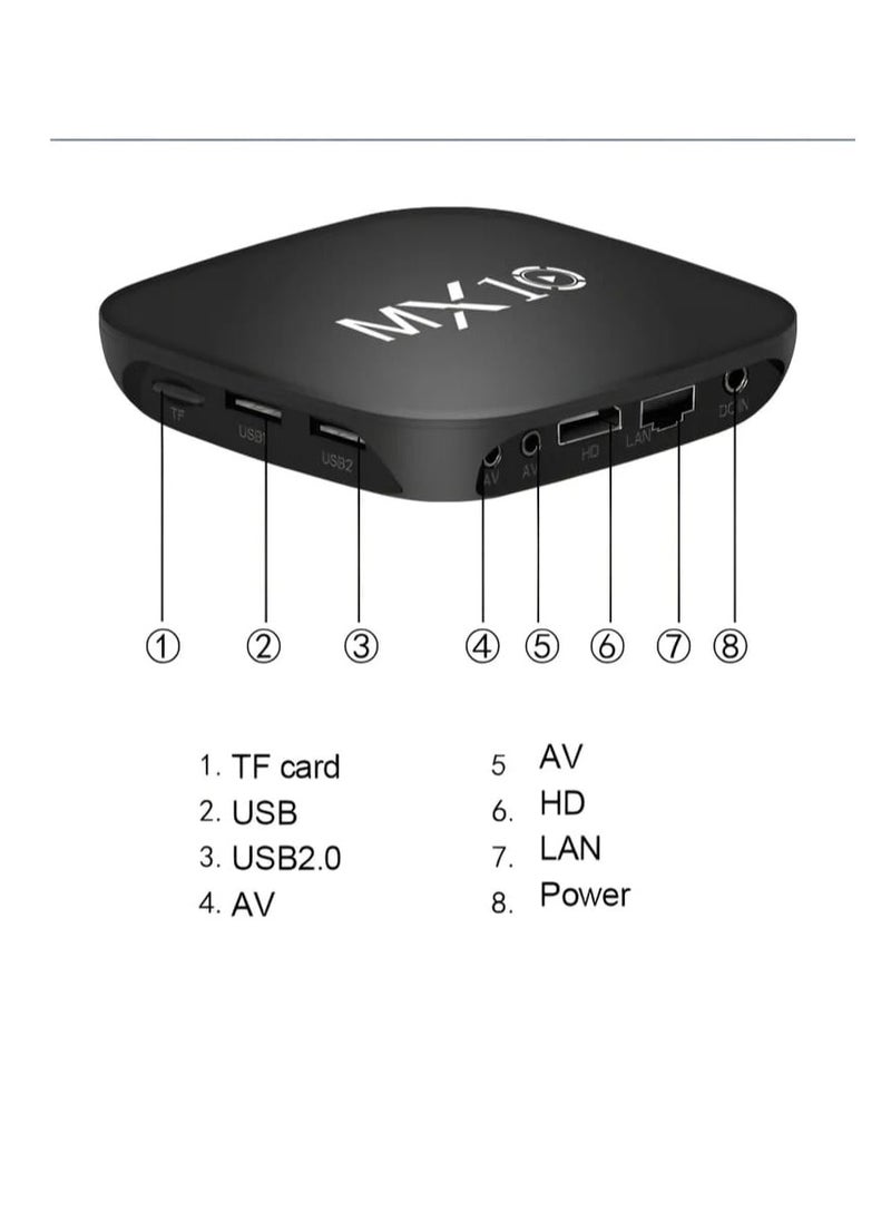 Generic TV Box Set RK3318 Rockchip Quad Core Dual Wifi Android 12 MX10 TV Box 4K HD Player Solid Set Top Box 4k 4.0  - Image 3