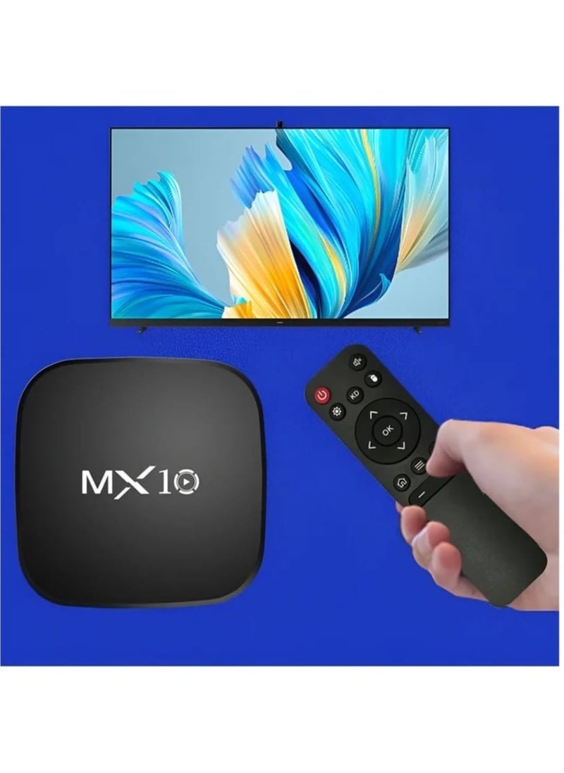 TV Box Set RK3318 Rockchip Quad Core Dual Wifi Android 12 MX10 TV Box 4K HD Player Solid Set Top Box 4k 4.0