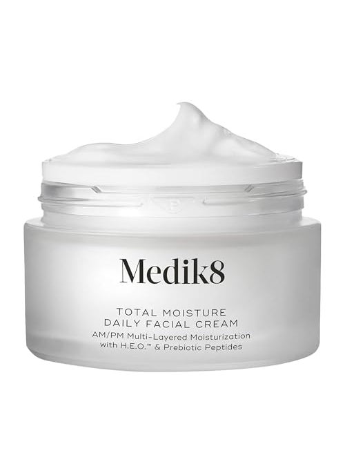 Medik8 Medik8 Total Moisture Daily Facial Cream - Hydrating Peptide Face Moisturizer with Hyaluronic Acid - Plumps Skin - Supports Skin Barrier - 1.6 oz 
