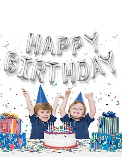 Brain Giggles Brain Giggles Happy Birthday Foil Balloon Silver  - Image 2