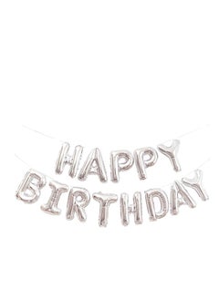 Brain Giggles Brain Giggles Happy Birthday Foil Balloon Silver  - Image 1