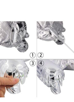 Brain Giggles Brain Giggles Happy Birthday Foil Balloon Silver  - Image 3