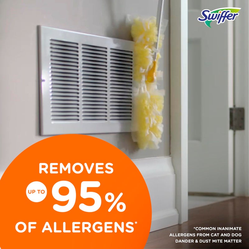 Swiffer Ceiling Fan Duster Super Extender Handle Starter Kit, 6 Heavy Duty Refills - Image 3