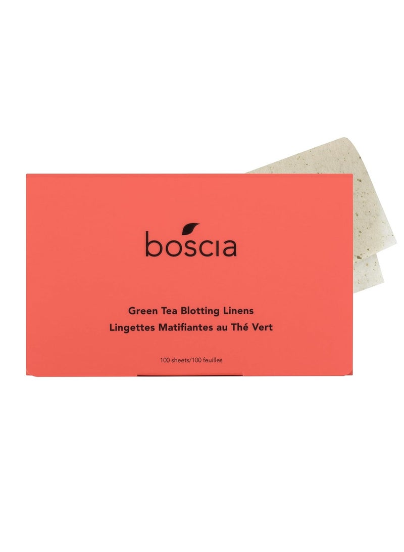 boscia boscia Green Tea Blotting Linens - Vegan, Cruelty-Free, Natural Skin Care - Oil Blotting Sheets for Face - For Combination to Oily Skin Types - Travel Size - 100 Sheets - Image 1