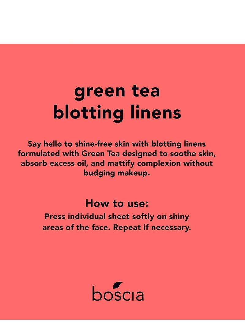 boscia boscia Green Tea Blotting Linens - Vegan, Cruelty-Free, Natural Skin Care - Oil Blotting Sheets for Face - For Combination to Oily Skin Types - Travel Size - 100 Sheets - Image 4
