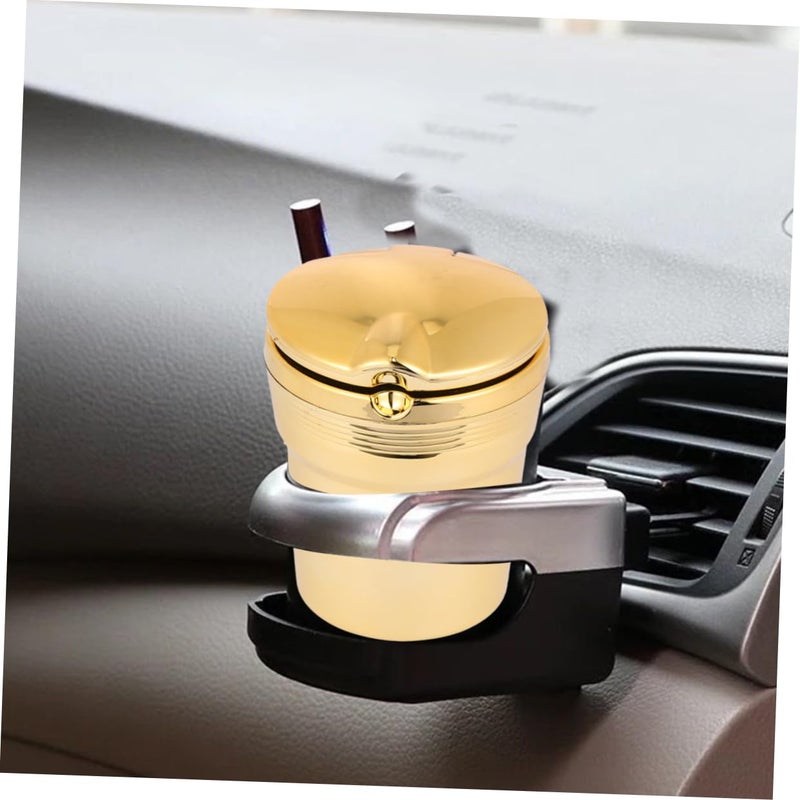 حامل سجائر السيارة الإبداعي مع مصباح LED غير قابل للانزلاق، سلة نفايات السجائر الأوتوماتيكية مقاس 9x6x7.5 سم - Image 4