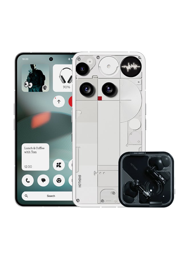 Nothing Phone 3 Dual SIM 5G White 12GB RAM 256GB With Nothing Ear - Middle East Version - Image 1