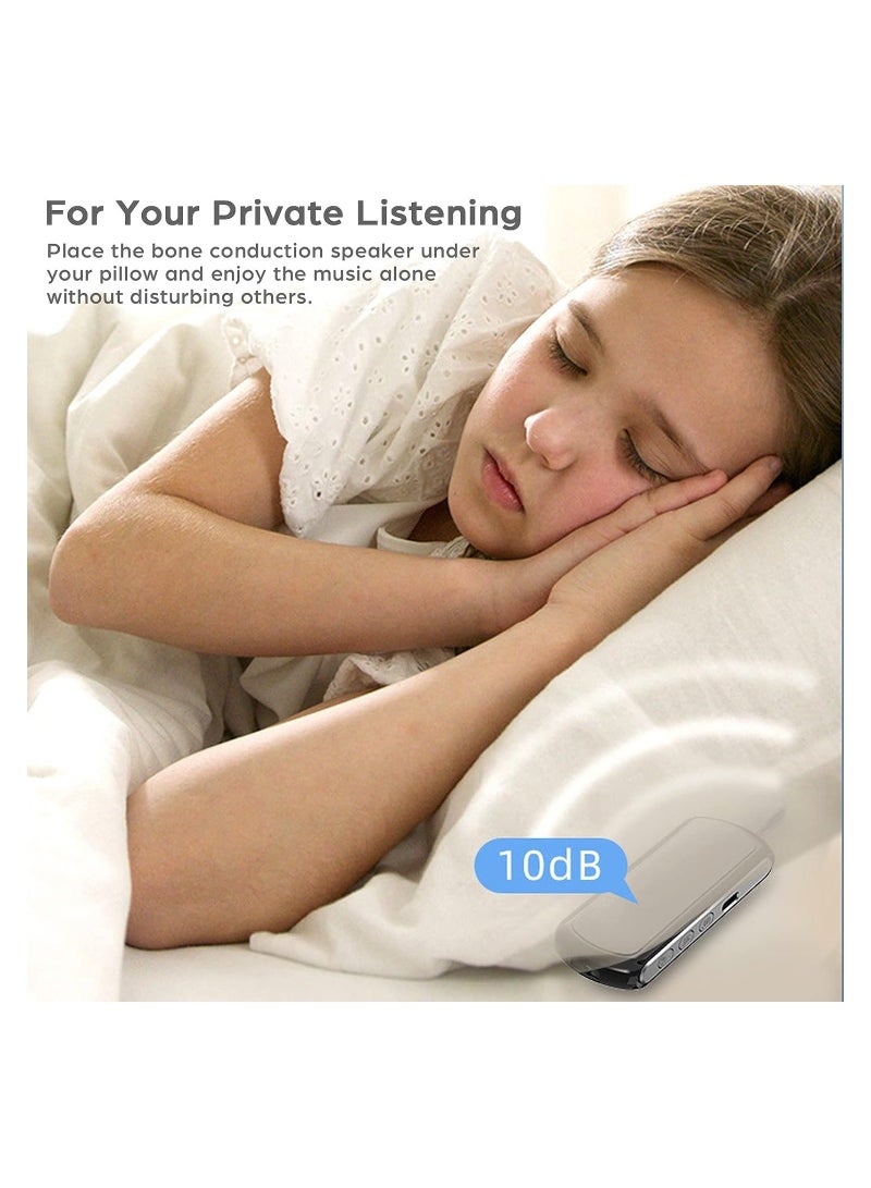 Pillow Speaker Bone Conduction Stereo, Mini Portable Bluetooth Wireless Sleep Headphones, Insomnia White Noise Machine for Side Sleepers, Black - Image 5