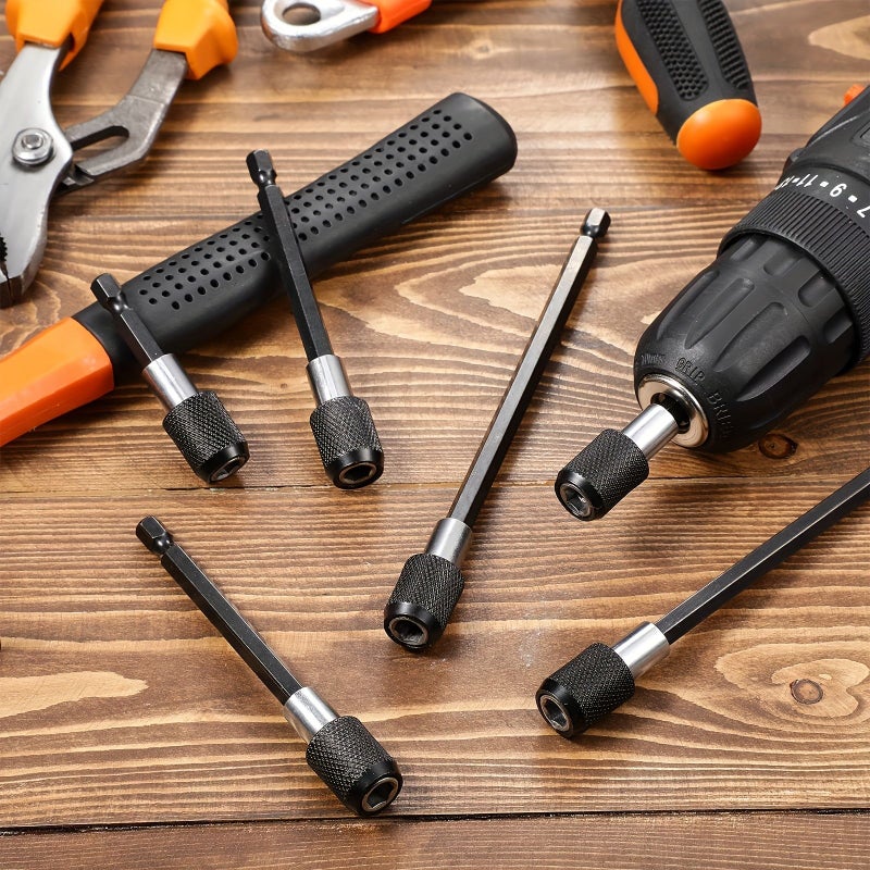 12pcs Drill Bit Extension Rods 6.35mm Quick Release Self Locking Connector - Image 4