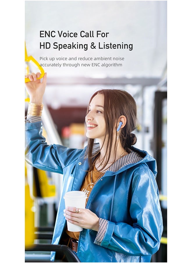 Awei - ENC Noise Cancelling Bluetooth Headset, 4 HiFi Stereo Microphones, Gaming Earbuds, Digital Charging Case, Extra Long Battery Life, 10 Minutes Charging, 180 Minutes Music Listening, IPX6 Waterproof. White - Image 1