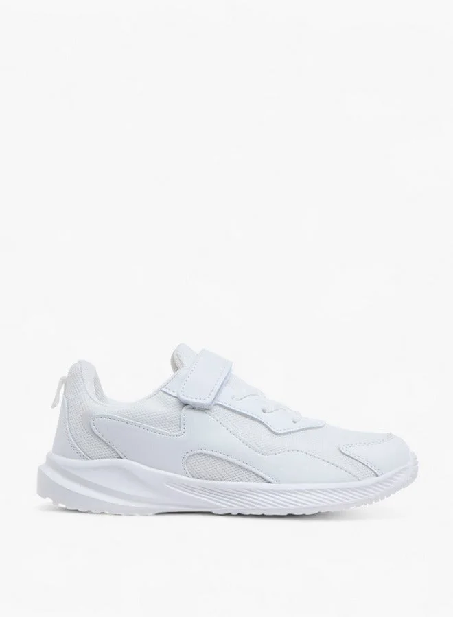Panelled Sports Shoes with Hook and Loop Closure