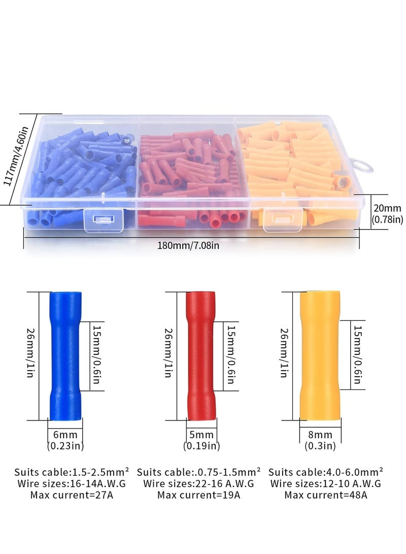 160 Piece Assorted Electrical  Splice Connector Kit, Insulated Wire Terminals (Red/Blue/Yellow) - Image 2