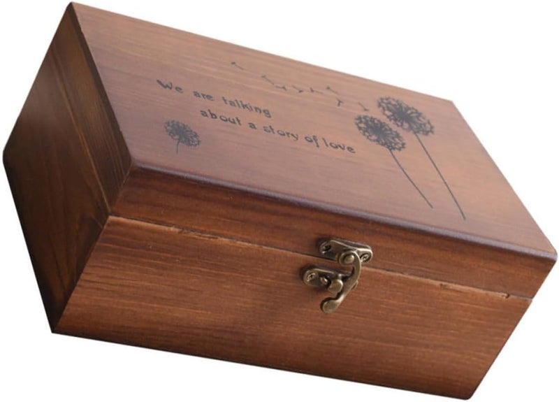 IWOWHERO Fine Craftsmanship Wooden Needlework Box Storage Box for Sewing Retro Art Home - Image 1