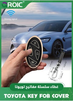 GROIC For Hyundai Key Fob Cover,Soft TPU 360 Degree Car Key Case Protector with Leather Keychain Compatible with Hyundai Grandeur GN7 KONA 2023 2024 Smart 5 Buttons Smart Key(Black)  - Image 2